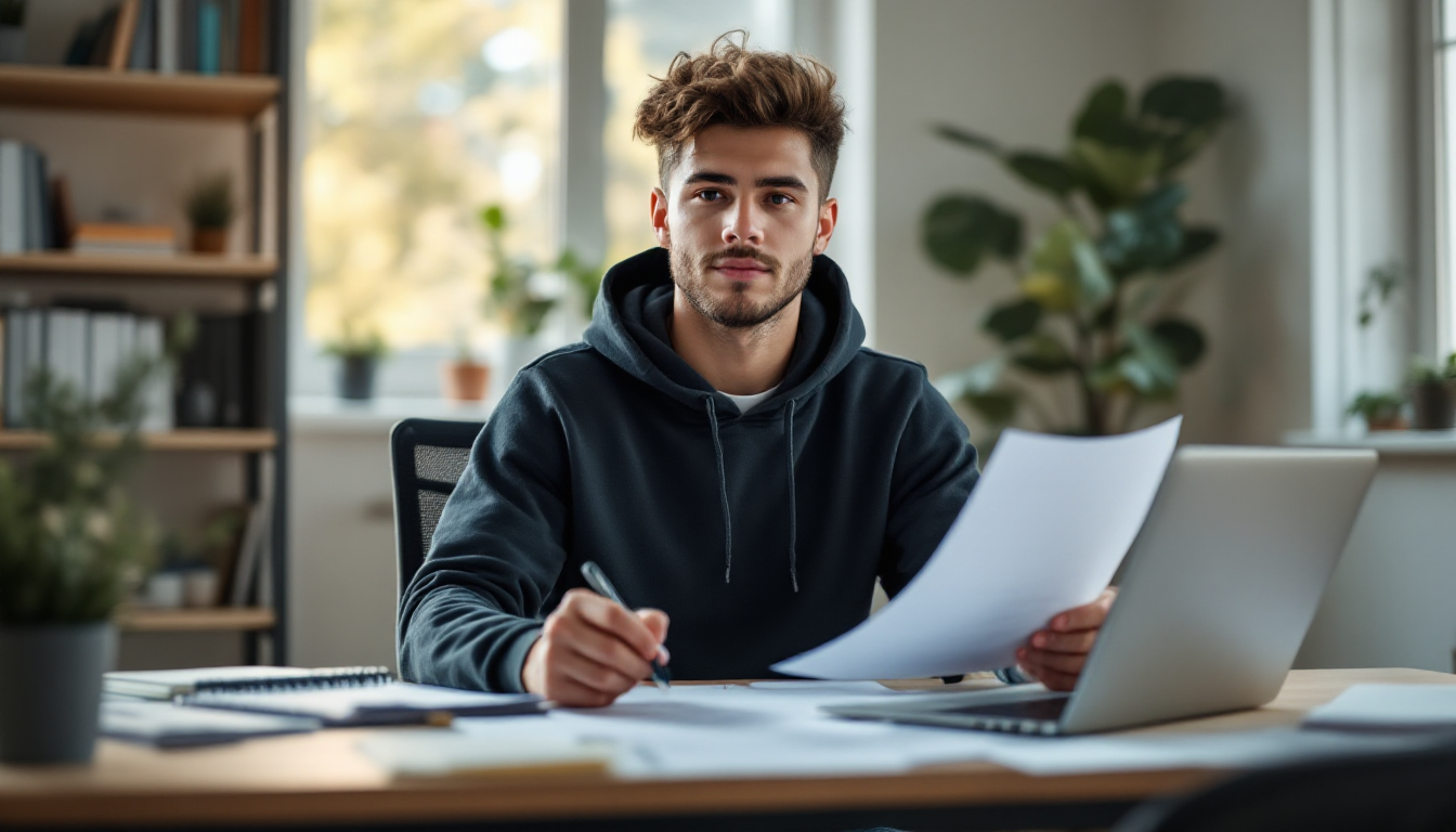 체계적인 평가와 비교를 통해 최고의 파이썬 학원을 선택하는 젊은 성인의 모습